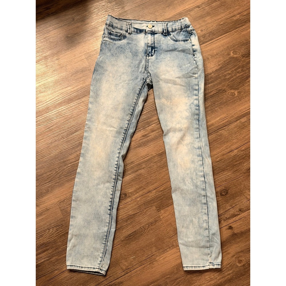 Jordache Girls Super Skinny Acid Wash Denim Jeans Light Blue Size 16 JZ22867